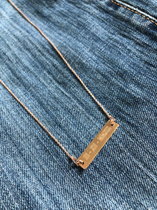 Engraved Bar Chain Necklace (Customize Your Own)